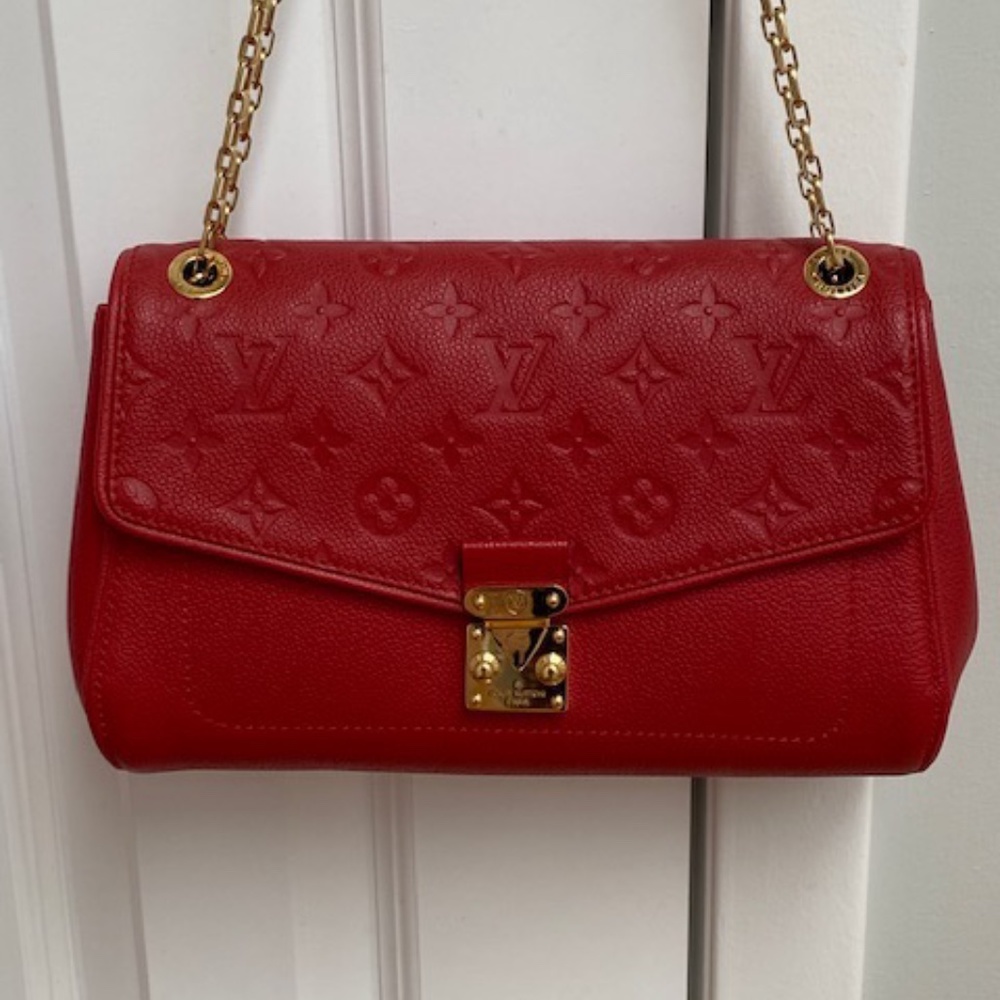 Louis Vuitton St Germain PM Empreinte Red Handbag